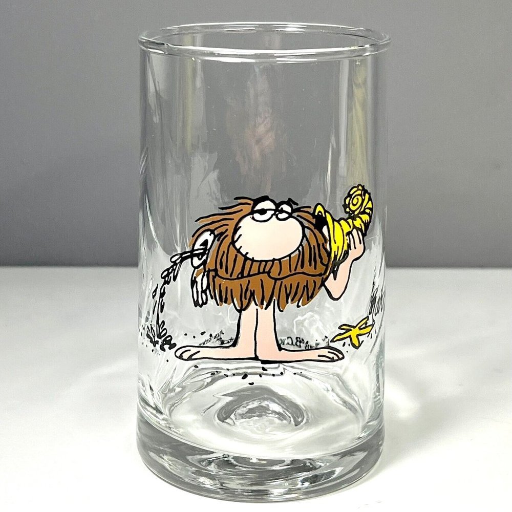 Vintage 1981 Arby's‎ B.C. Ice Age Glass Collector Series Glass "Grog" Caveman